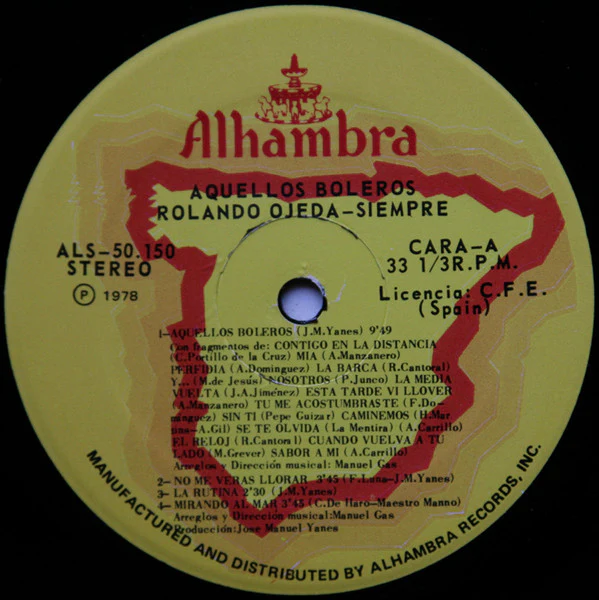 Rolando Ojeda - Siempre (LP) (Very Good Plus (VG+)) - Image 3