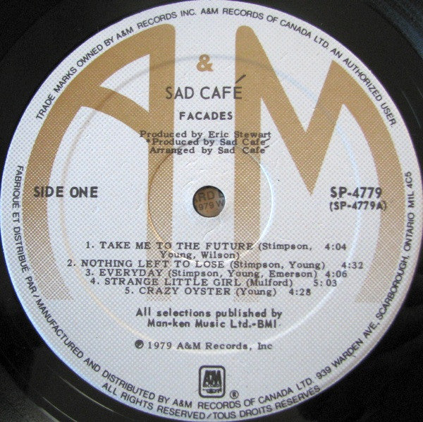 Sad Café - Facades (LP) (Mint (M)) - Image 3