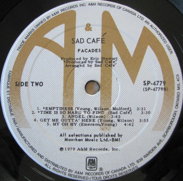 Sad Café - Facades (LP) (Mint (M)) - Image 4