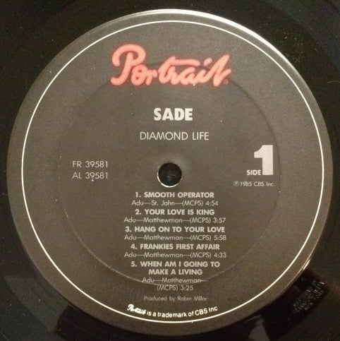 Sade - Diamond Life (LP) (Very Good Plus (VG+)) - Image 3