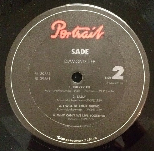 Sade - Diamond Life (LP) (Very Good Plus (VG+)) - Image 4