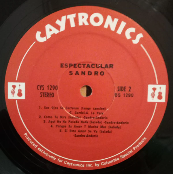Sandro - Espectacular (LP) (Very Good (VG)) - Image 3