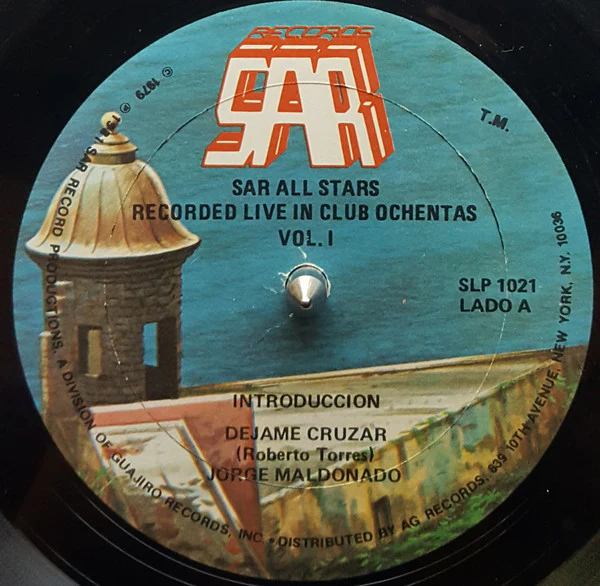 SAR All Stars - Recorded Live In Club Ochentas - Album 1 (LP) (Very Good Plus (VG+)) - Image 3