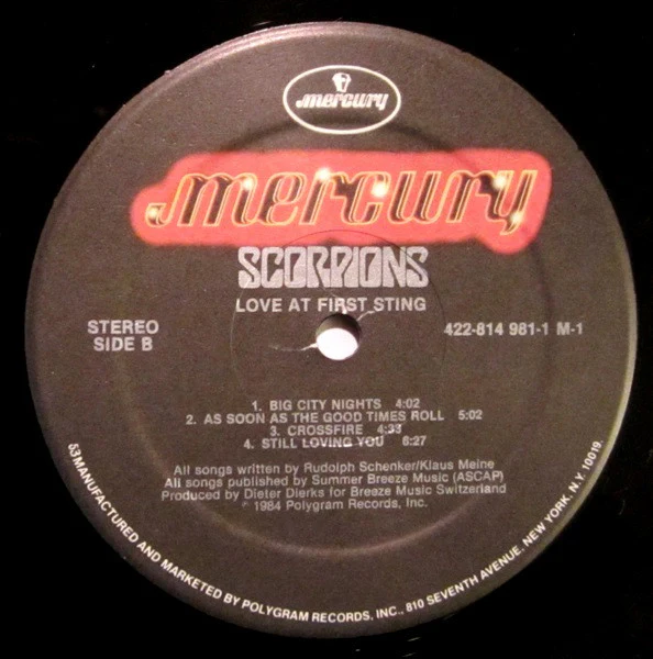 Scorpions - Love At First Sting (LP) (Near Mint (NM or M-)) - Image 4