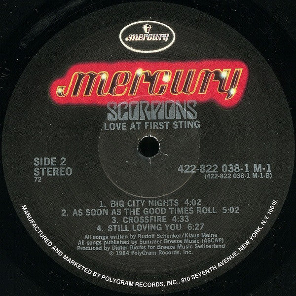 Scorpions - Love At First Sting (LP) (Very Good Plus (VG+)) - Image 4