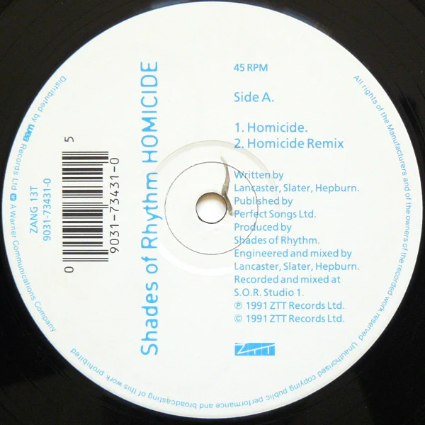 Shades Of Rhythm - Homicide / Exorcist (12") (Very Good Plus (VG+)) - Image 3