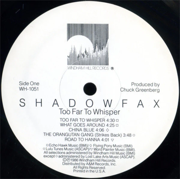 Shadowfax - Too Far To Whisper (LP) (Mint (M)) - Image 3