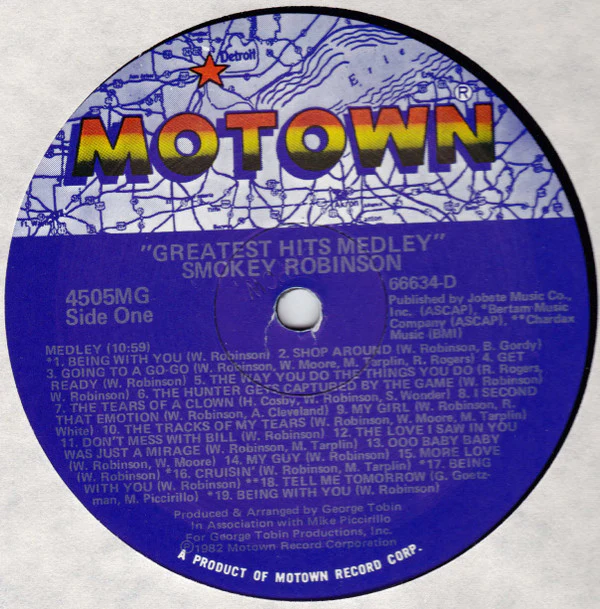 Smokey Robinson - Greatest Hits Medley (12") (Near Mint (NM or M-))