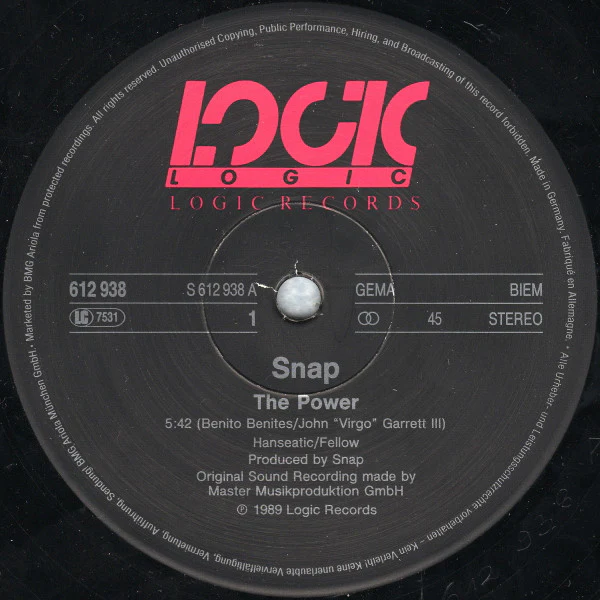 Snap! - The Power (12") (Very Good Plus (VG+)) - Image 3