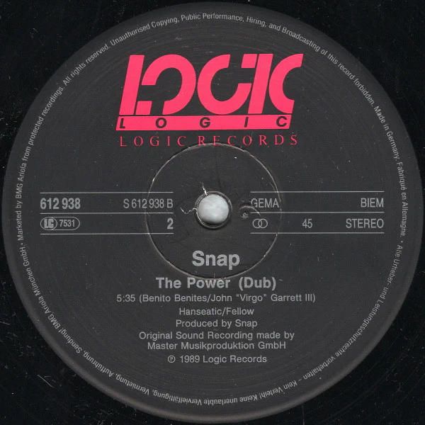 Snap! - The Power (12") (Very Good Plus (VG+)) - Image 4