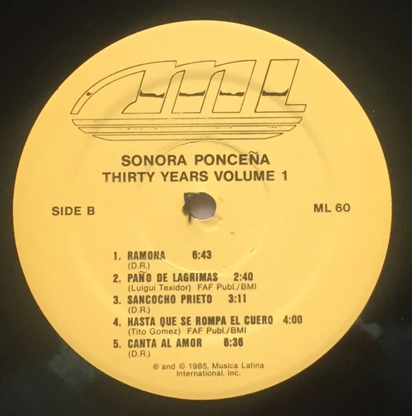 Sonora Ponceña* - 30th Anniversary Vol.1 (LP) (Mint (M)) - Image 4