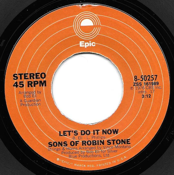 Sons Of Robin Stone - Let's Do It Now / It Only Happens In The Movies (7") (Near Mint (NM or M-)) - Image 2