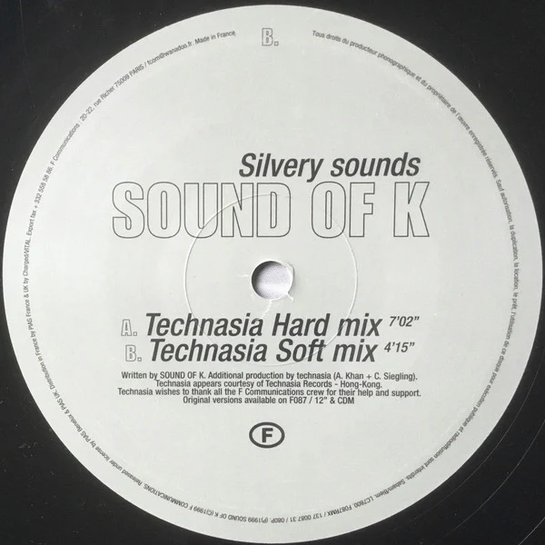Sound Of K - Silvery Sounds (Technasia Mixes) (12") (Very Good (VG)) - Image 4