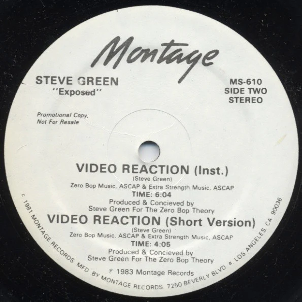 Steve Green - Video Reaction (12") (Near Mint (NM or M-)) - Image 2