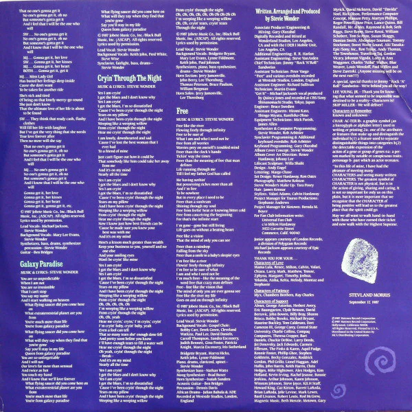 Stevie Wonder - Characters (LP) (Very Good Plus (VG+)) - Image 5