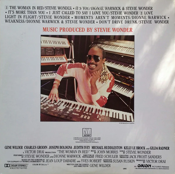 Stevie Wonder - The Woman In Red (Selections From The Original Motion Picture Soundtrack) (LP) (Mint (M)) - Image 2