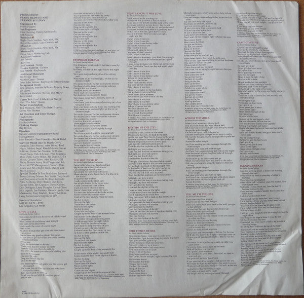 Survivor - Too Hot To Sleep (LP) (Very Good Plus (VG+)) - Image 4
