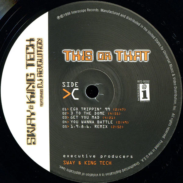 Sway & King Tech featuring DJ Revolution - This Or That (2xLP) (Very Good Plus (VG+)) - Image 5