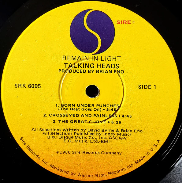 Talking Heads - Remain In Light (LP) (Very Good Plus (VG+)) - Image 3