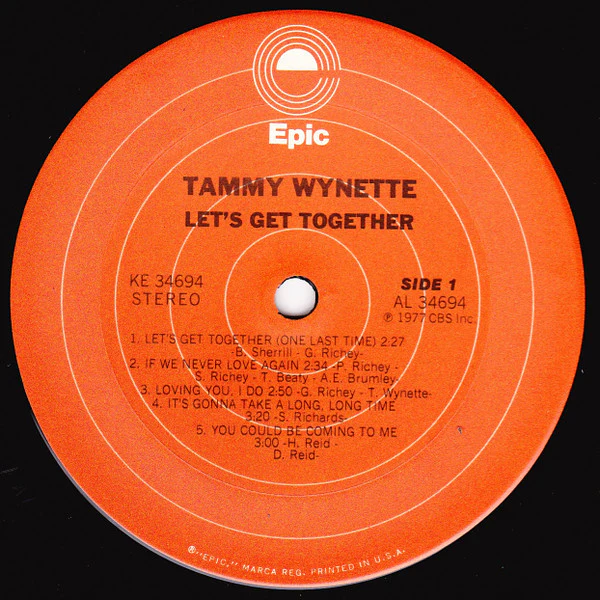 Tammy Wynette - Let's Get Together (LP) (Near Mint (NM or M-)) - Image 3