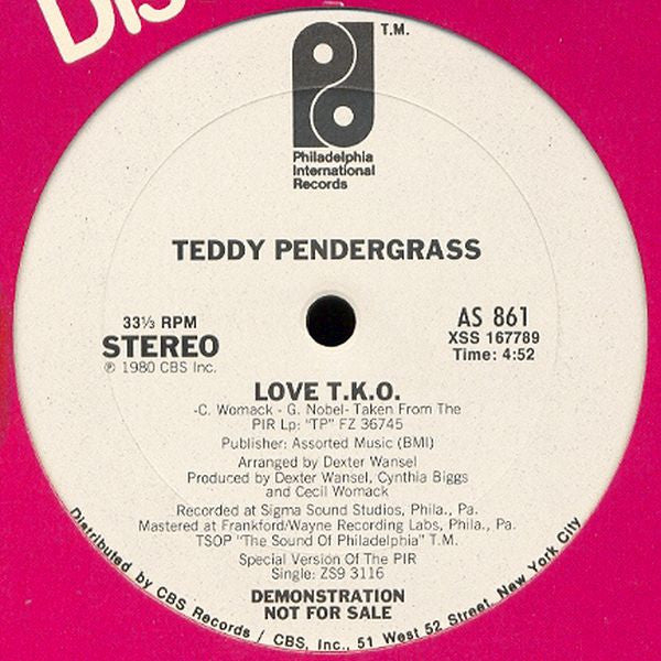 Teddy Pendergrass - Love T.K.O. (12") (Very Good Plus (VG+))
