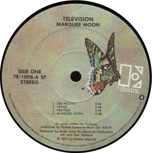 Television - Marquee Moon (LP) (Near Mint (NM or M-)) - Image 3