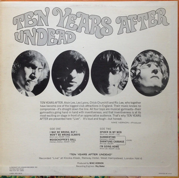 Ten Years After - Undead (LP) (Very Good Plus (VG+)) - Image 2