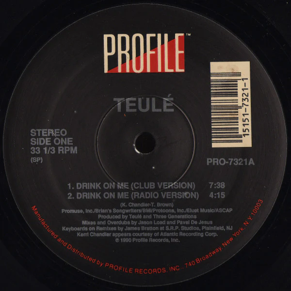 Teulé - Drink On Me (12") (Mint (M))
