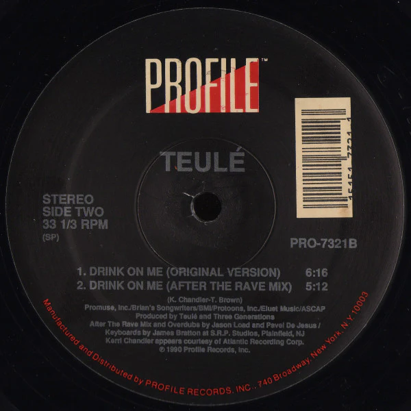Teulé - Drink On Me (12") (Mint (M)) - Image 2