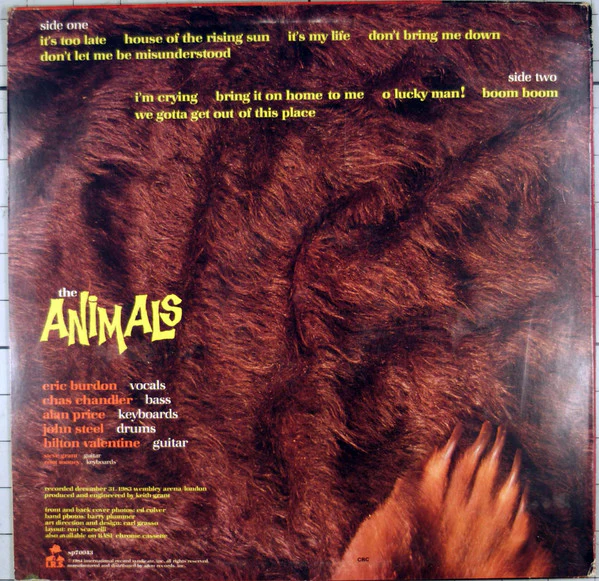 The Animals - Greatest Hits Live! (LP) (Very Good Plus (VG+)) - Image 2