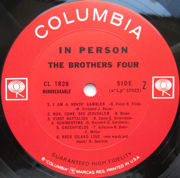 The Brothers Four - In Person (LP) (Near Mint (NM or M-)) - Image 4
