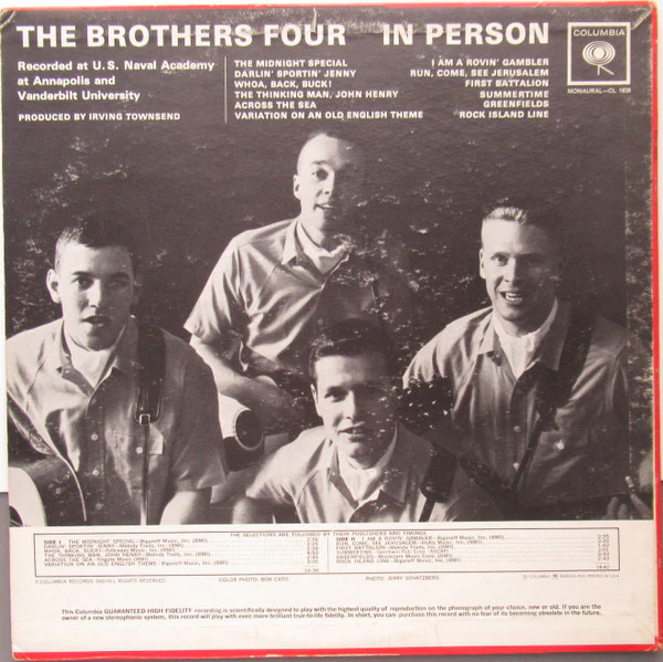 The Brothers Four - In Person (LP) (Near Mint (NM or M-)) - Image 2