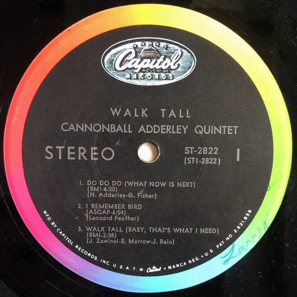 The Cannonball Adderley Quintet - 74 Miles Away / Walk Tall (LP) (Very Good Plus (VG+)) - Image 3