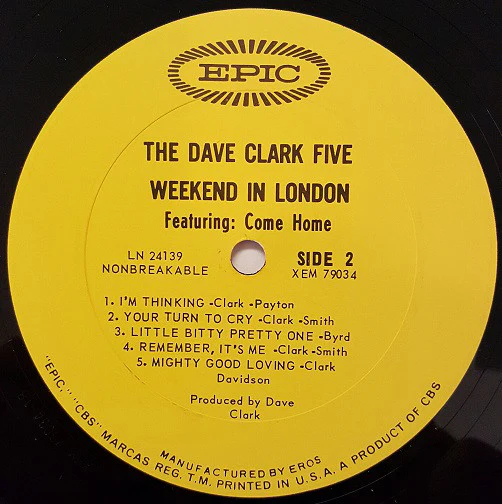 The Dave Clark Five - Weekend In London (LP) (Very Good Plus (VG+)) - Image 4