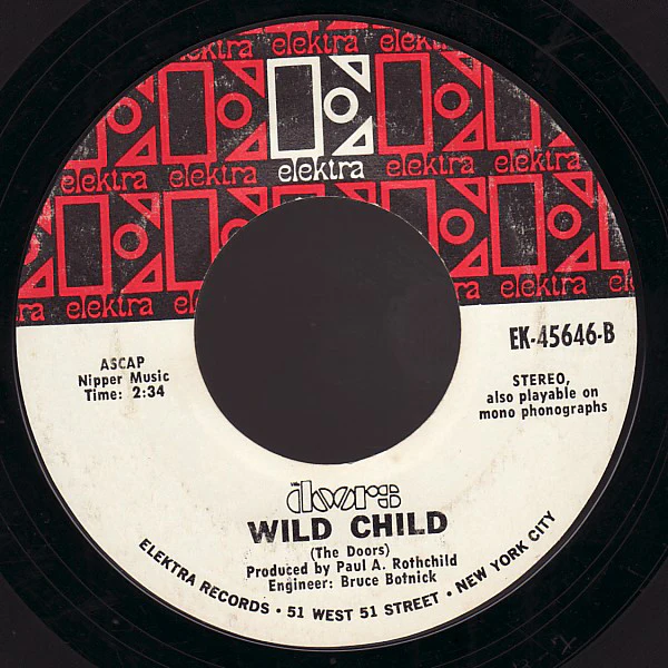 The Doors - Touch Me / Wild Child (7") (Mint (M)) - Image 2