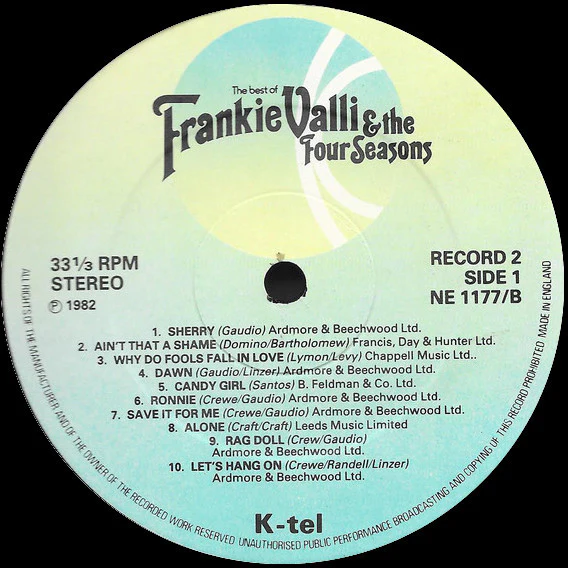 The Four Seasons - The Best Of Frankie Valli & The Four Seasons Vol.2 (LP) (Near Mint (NM or M-)) - Image 3
