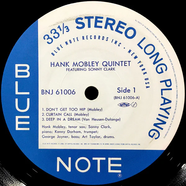 The Hank Mobley Quintet Featuring Sonny Clark - Hank Mobley Quintet Featuring Sonny Clark (LP) (Near Mint (NM or M-)) - Image 4