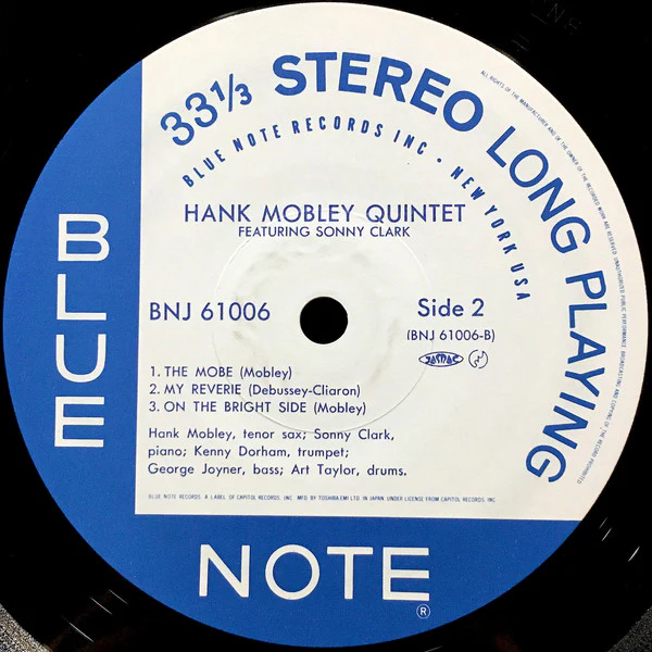 The Hank Mobley Quintet Featuring Sonny Clark - Hank Mobley Quintet Featuring Sonny Clark (LP) (Near Mint (NM or M-)) - Image 5