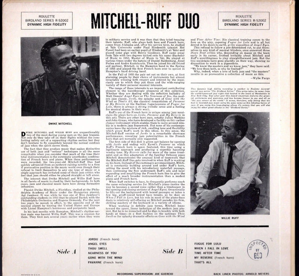 The Mitchell-Ruff Duo - Appearing Nightly (LP) (Mint (M)) - Image 2