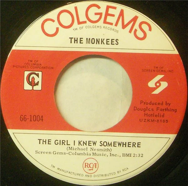 The Monkees - A Little Bit Me, A Little Bit You / The Girl I Knew Somewhere (7") (Near Mint (NM or M-)) - Image 2