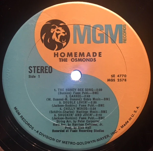 The Osmonds - Homemade (LP) (Very Good Plus (VG+)) - Image 4