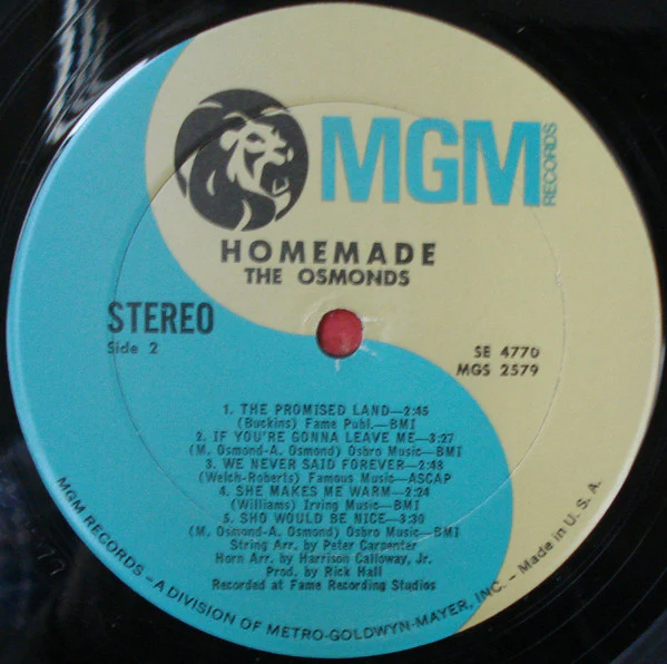 The Osmonds - Homemade (LP) (Very Good Plus (VG+)) - Image 5