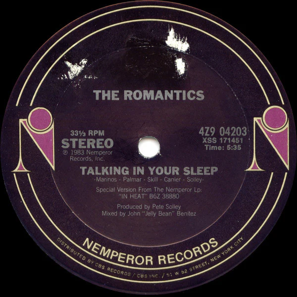 The Romantics - Talking In Your Sleep (12") (Mint (M))