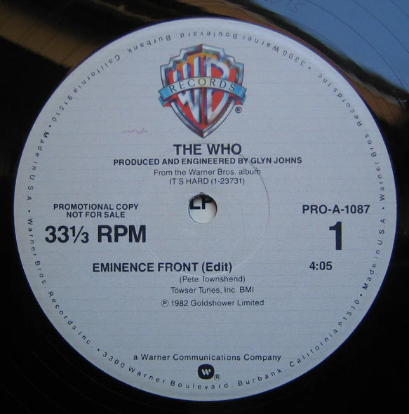 The Who - Eminence Front (12") (Very Good Plus (VG+)) - Image 2