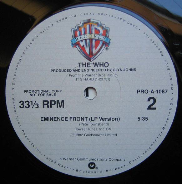 The Who - Eminence Front (12") (Very Good Plus (VG+)) - Image 3