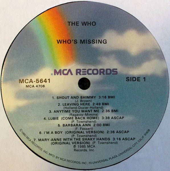 The Who - Who's Missing (LP) (Near Mint (NM or M-)) - Image 3