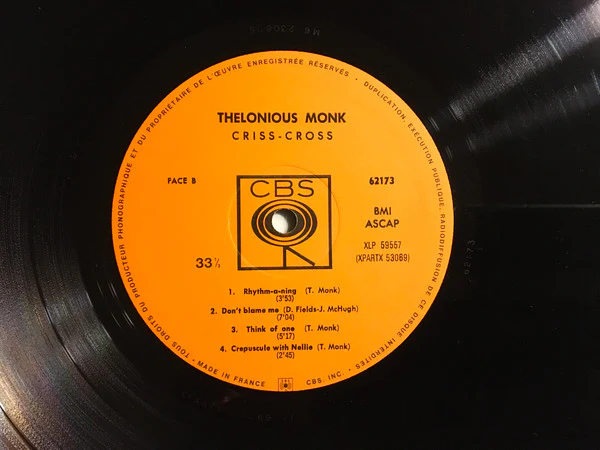 Thelonious Monk - Criss-Cross (LP) (Very Good Plus (VG+)) - Image 4