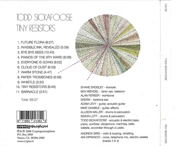 Todd Sickafoose - Tiny Resistors (CD) (Mint (M)) - Image 2