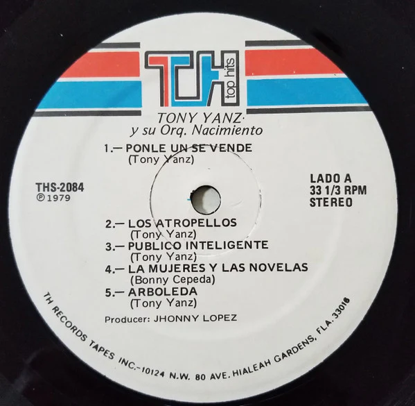 Tony Yanz Y Su Orquesta Nacimiento - Tony Yanz Y Su Orquesta Nacimiento (LP) (Near Mint (NM or M-)) - Image 3