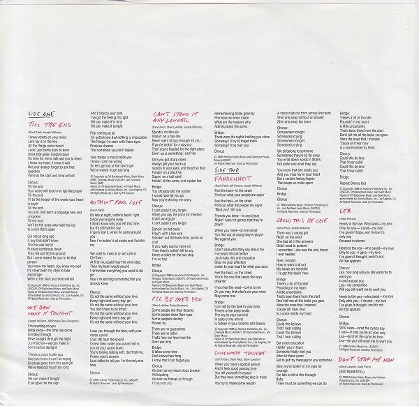 Toto - Fahrenheit (LP) (Near Mint (NM or M-)) - Image 3